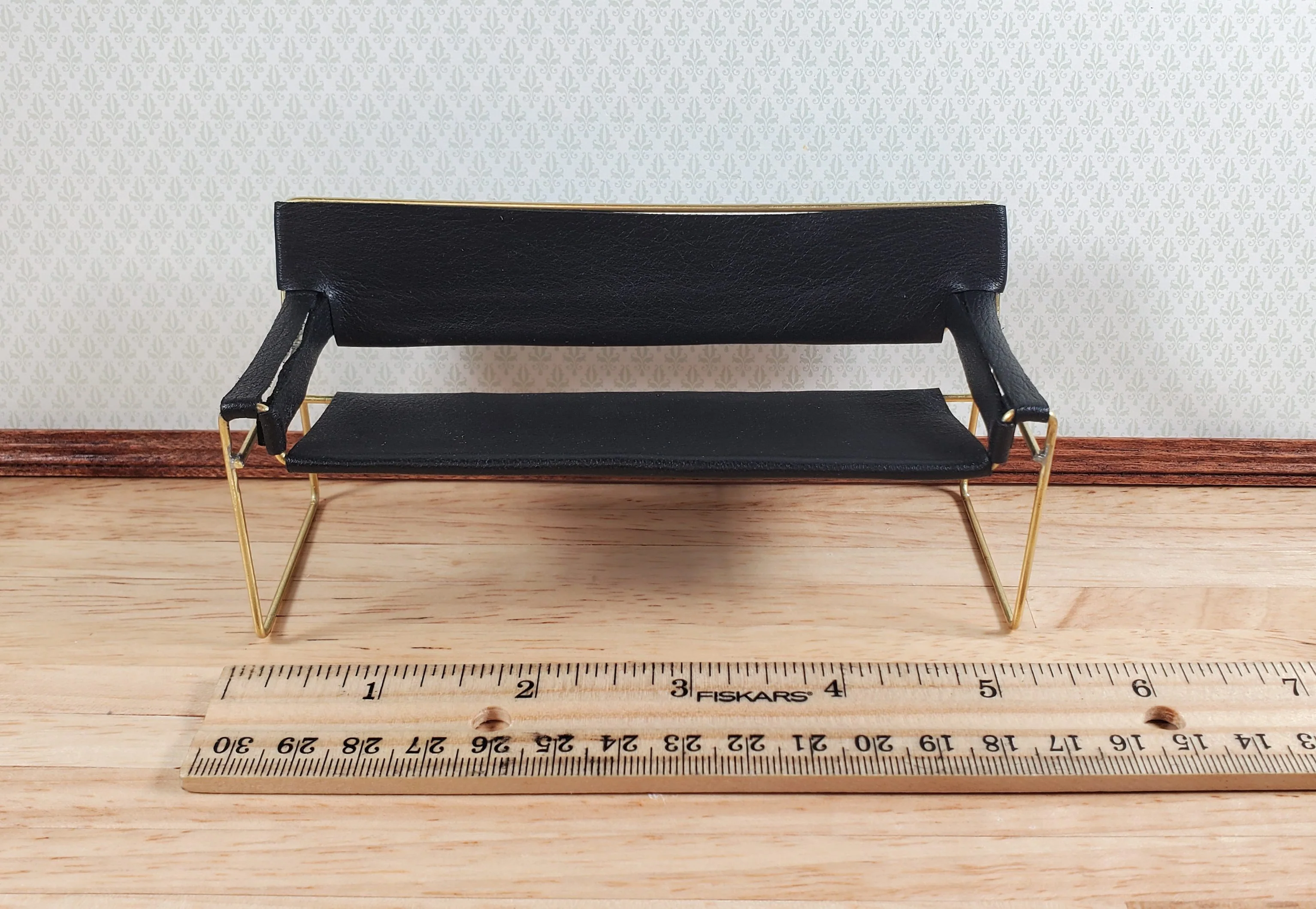 Modern Wassily Style Living Room Set Sofa 2 Chairs Coffee Table Black Leather by Warren Richardson - Image 7