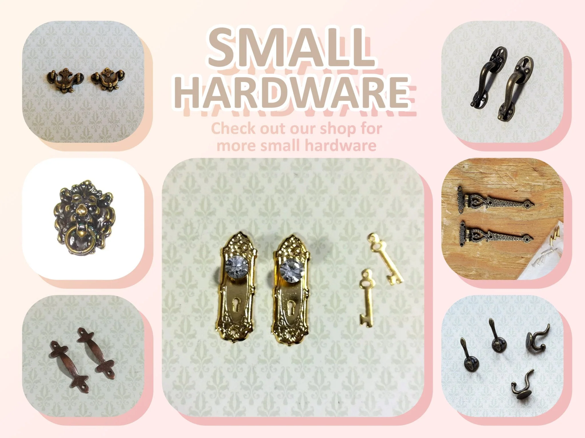 Nails Brads Small Tiny Thin 1/8" Dark Pewter Pack of 100 Dollhouse - Image 4