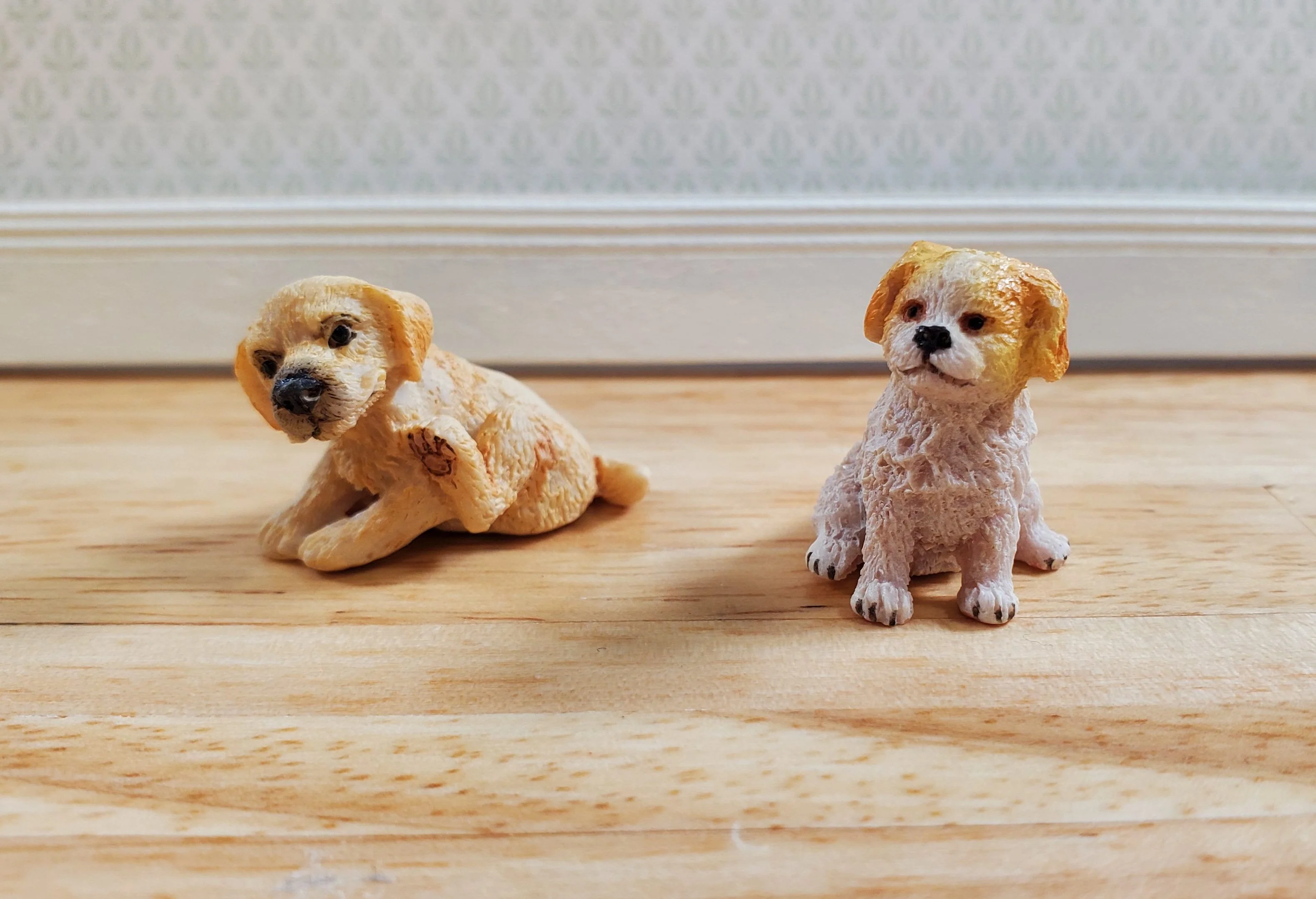 Puppy Dogs Set of 2 Puppies by Falcon Miniatures 1:12 Scale - Image 4