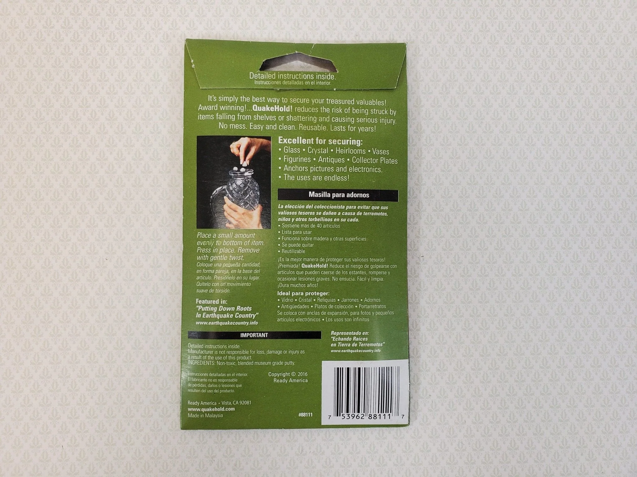 Quake Hold Putty Reusable Craft Putty secure minis in place on ceilings or walls - Image 2