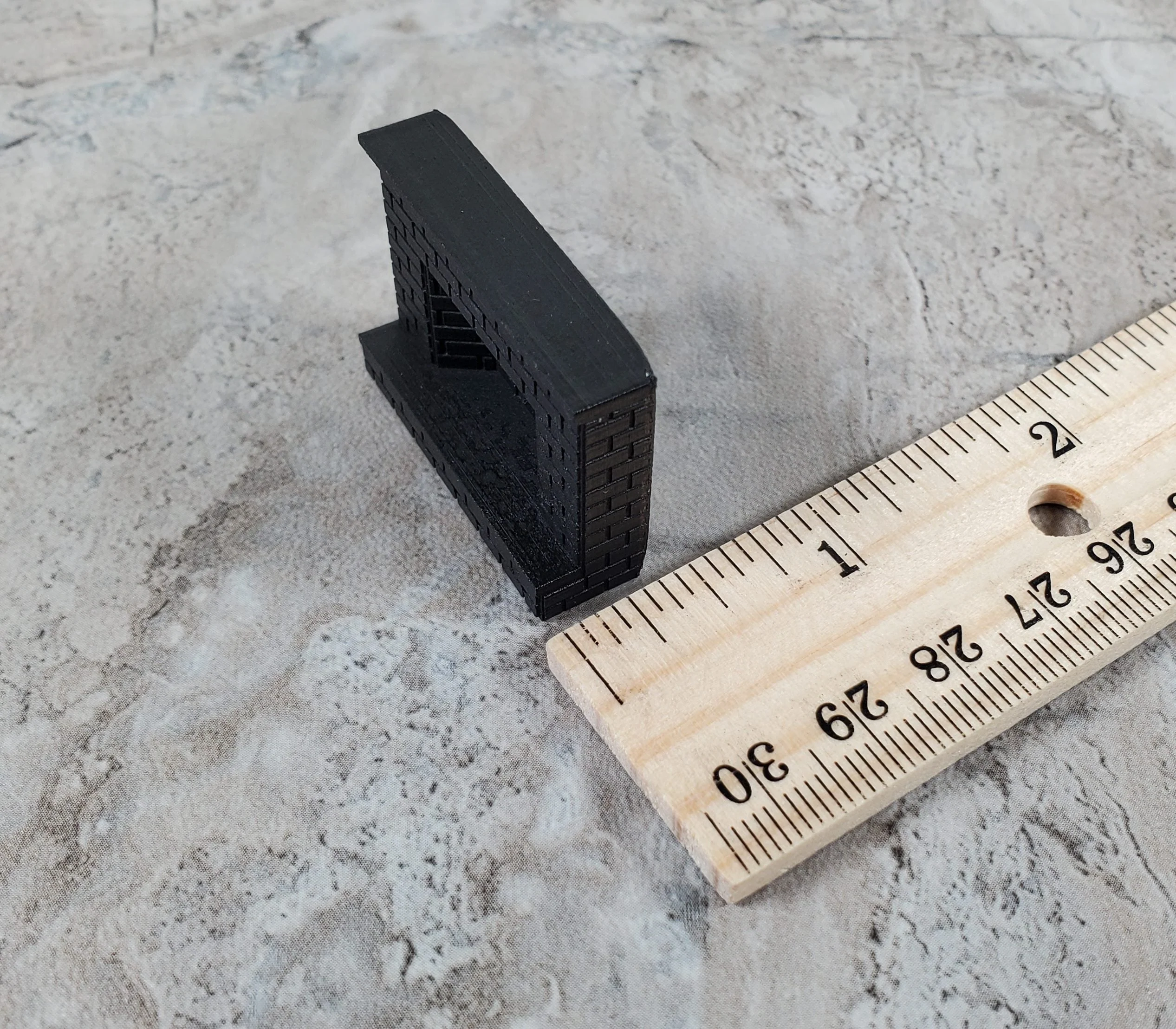 Quarter Scale Fireplace Brick 1:48 Dollhouse Miniature Black Can be Painted - Image 3