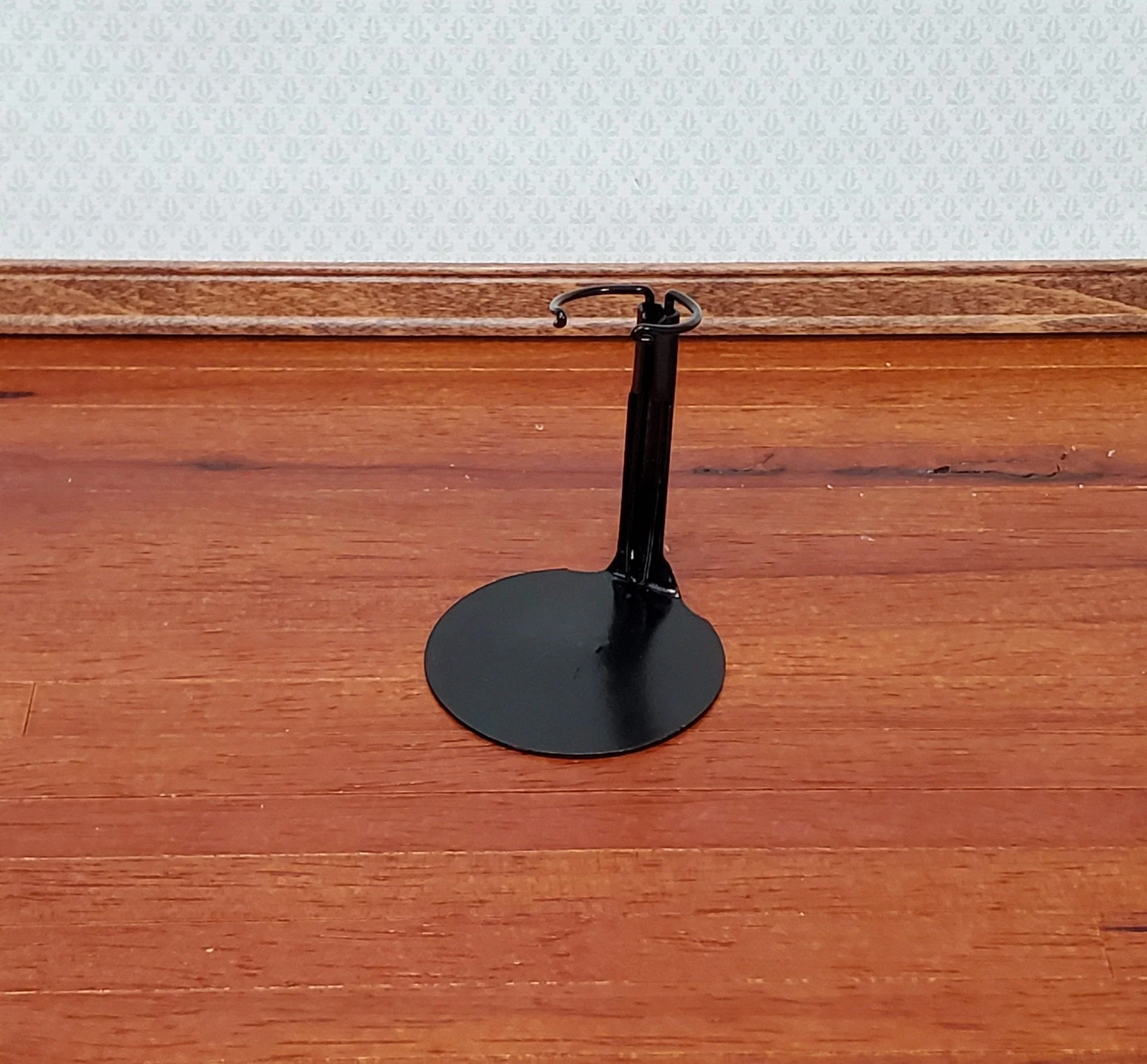 Small Doll Stand Black Metal for 3" - 6" Dolls Slim Waist 1:12 Scale Dolls