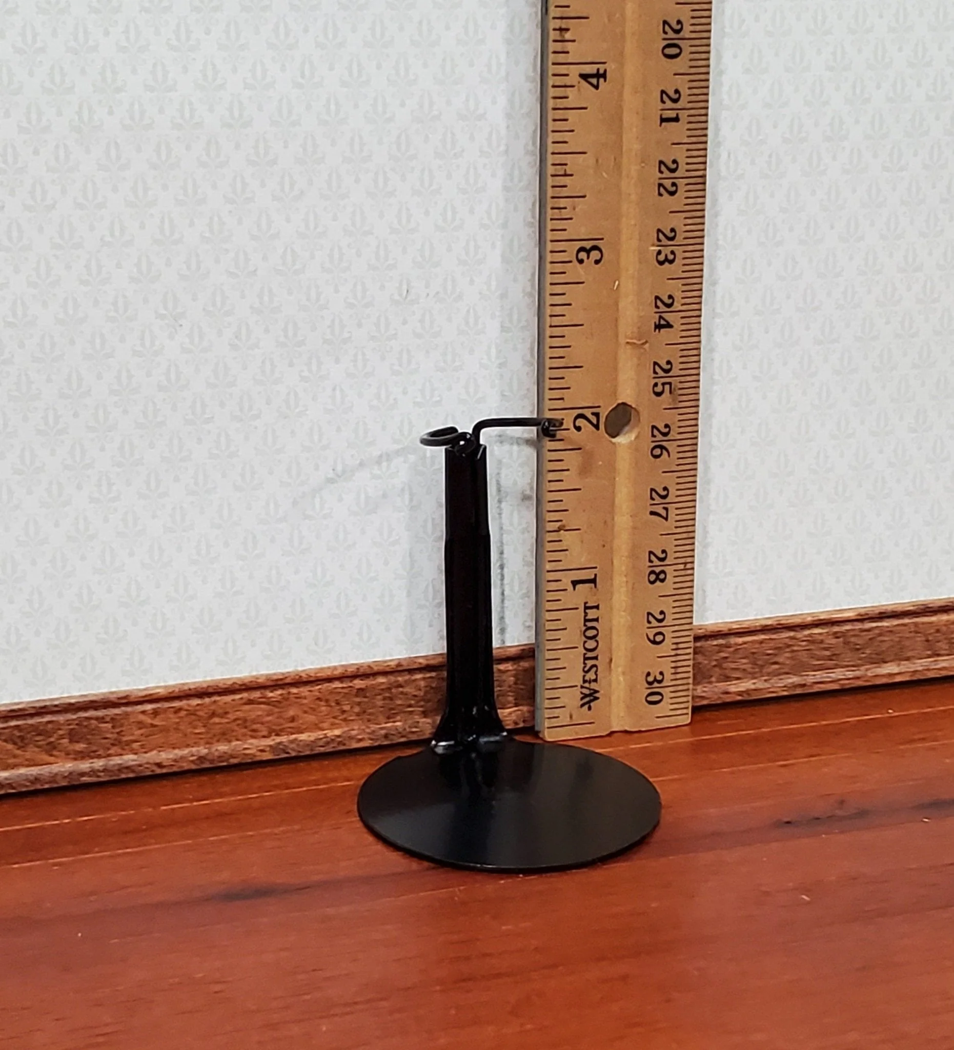 Small Doll Stand Black Metal for 3" - 6" Dolls Slim Waist 1:12 Scale Dolls - Image 6