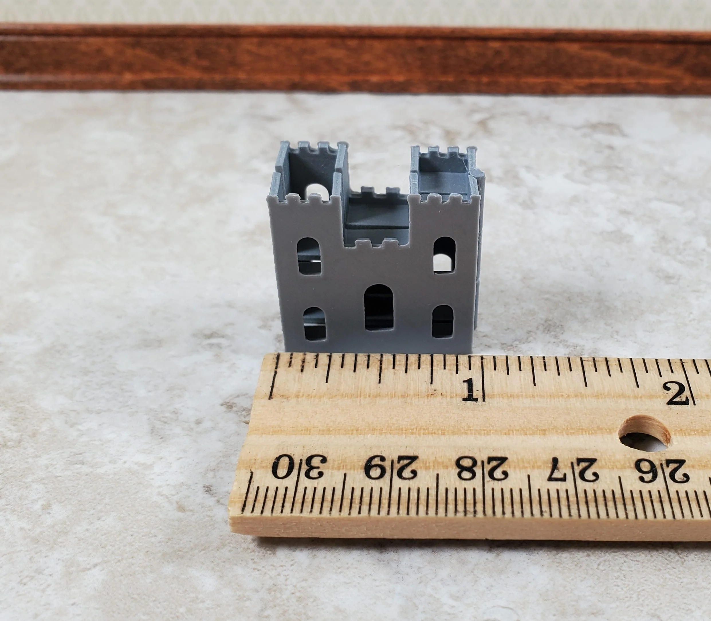 Super Tiny Miniature Castle Play Toy for Dollhouses Opens Draw Bridge 1" Tall - Image 5