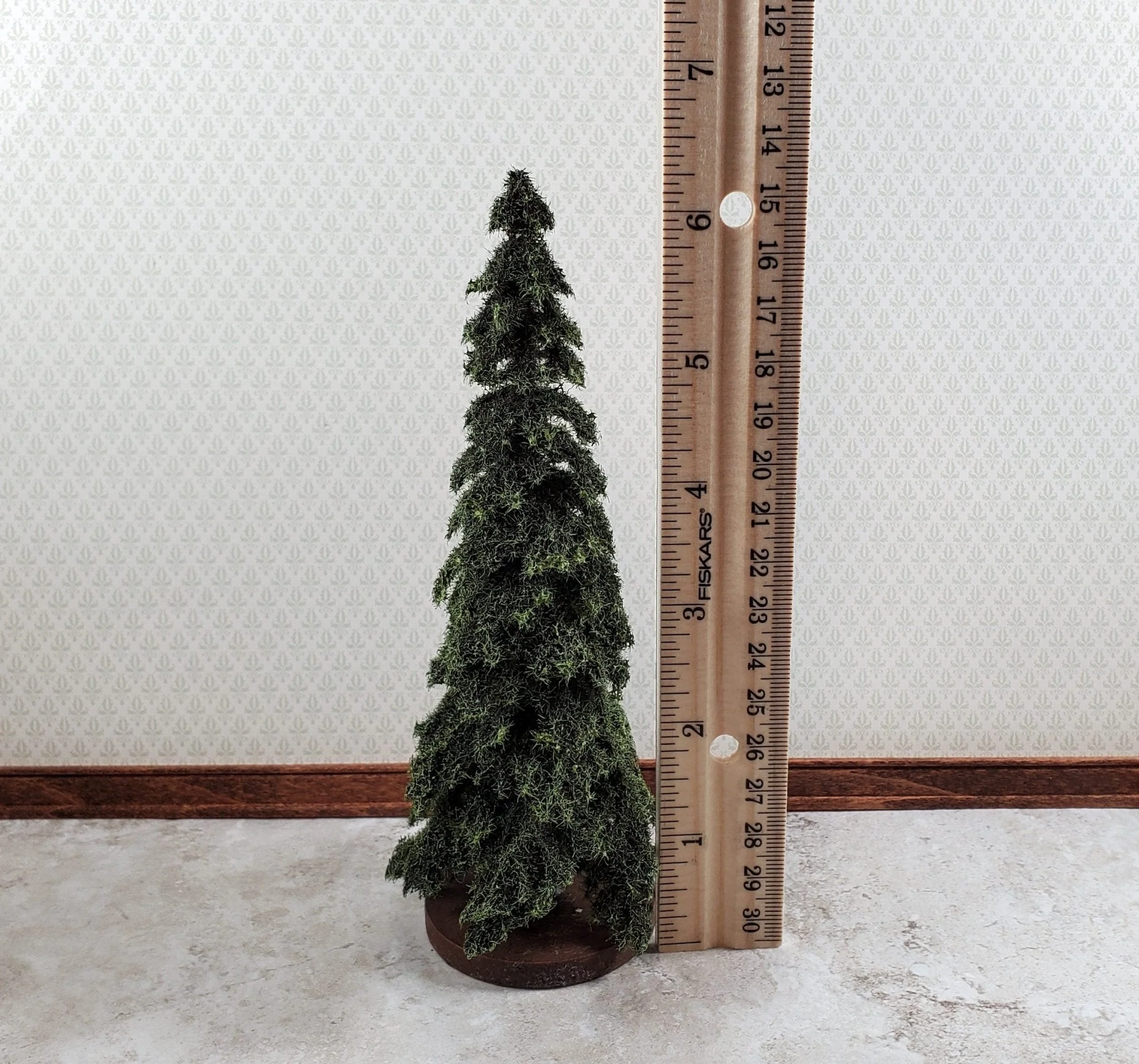 Tall Conifer Evergreen Pine Spruce Tree on Base Scenery 6" Tall Miniature Model RR - Image 3