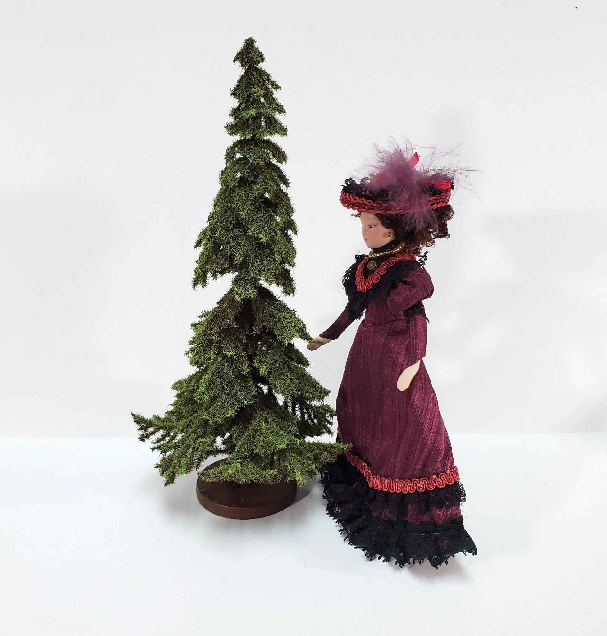 Tall Conifer Evergreen Pine Spruce Tree on Base Scenery 8" Tall Miniature Model RR - Image 3