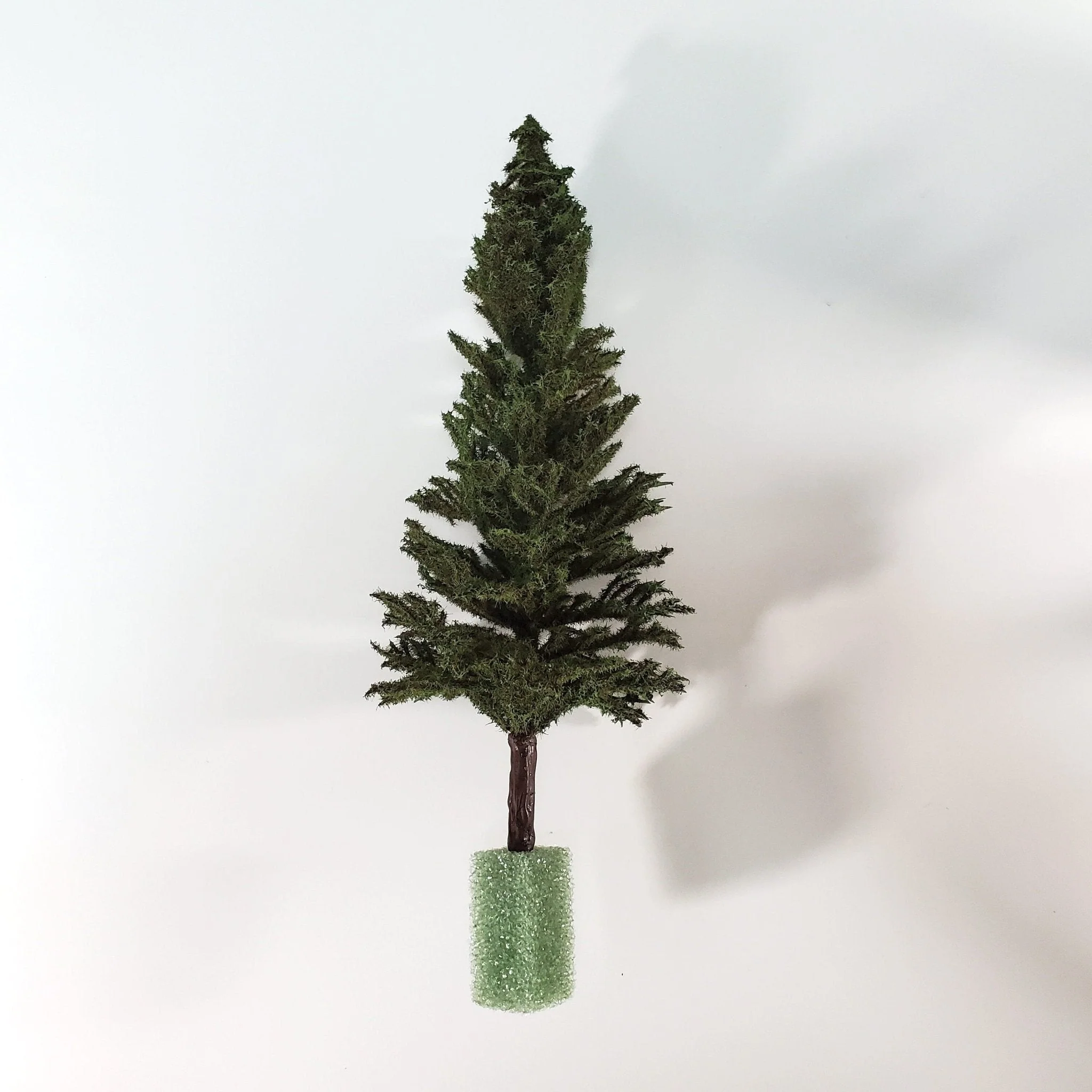 Tall Conifer Evergreen Pine Tree on Spike Scenery 10" Tall Miniature Model RR
