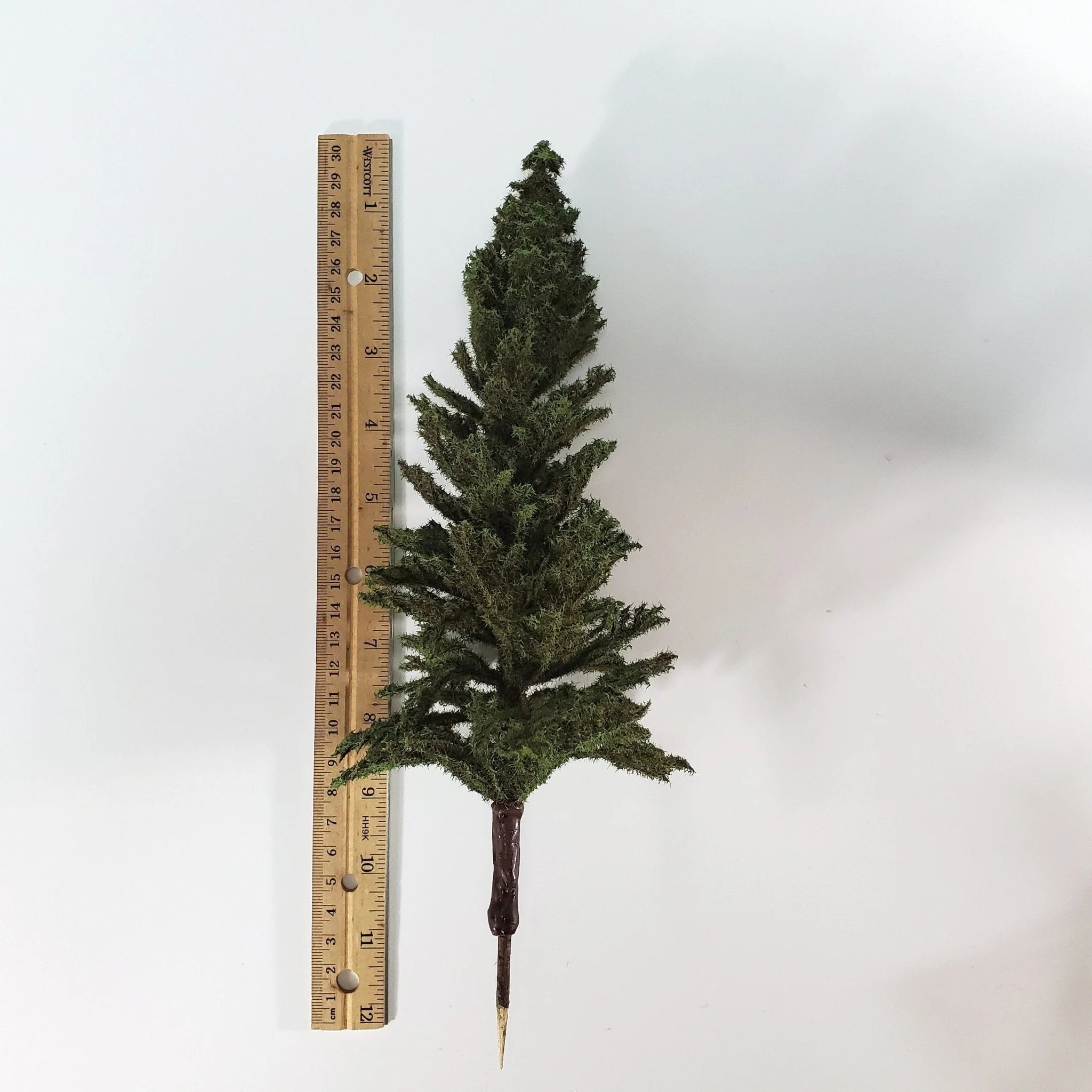 Tall Conifer Evergreen Pine Tree on Spike Scenery 10" Tall Miniature Model RR - Image 4