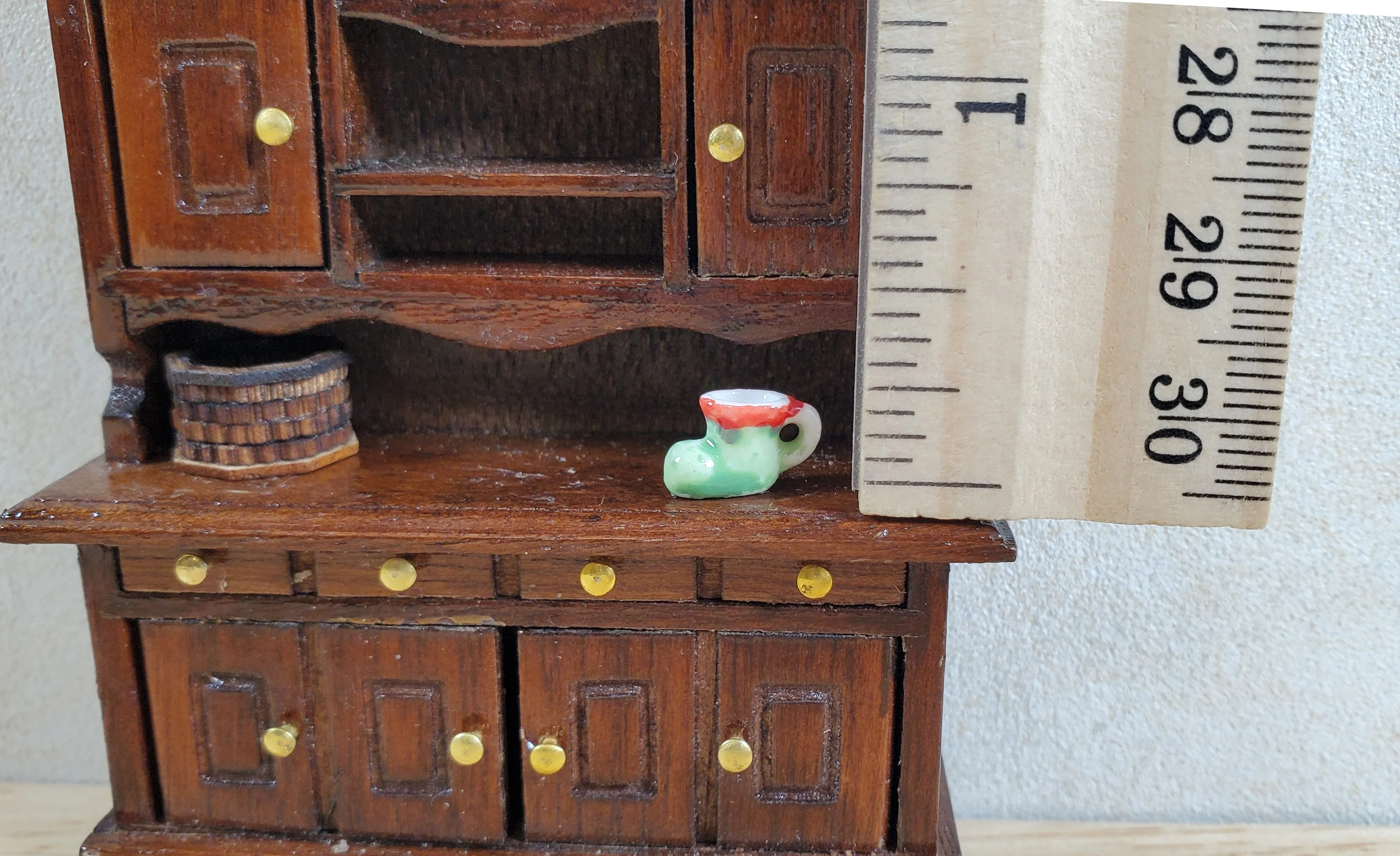Tiny Elf Boot Mug 1:24 Half Scale Ceramic Miniature Christmas Decor Super Small - Image 4