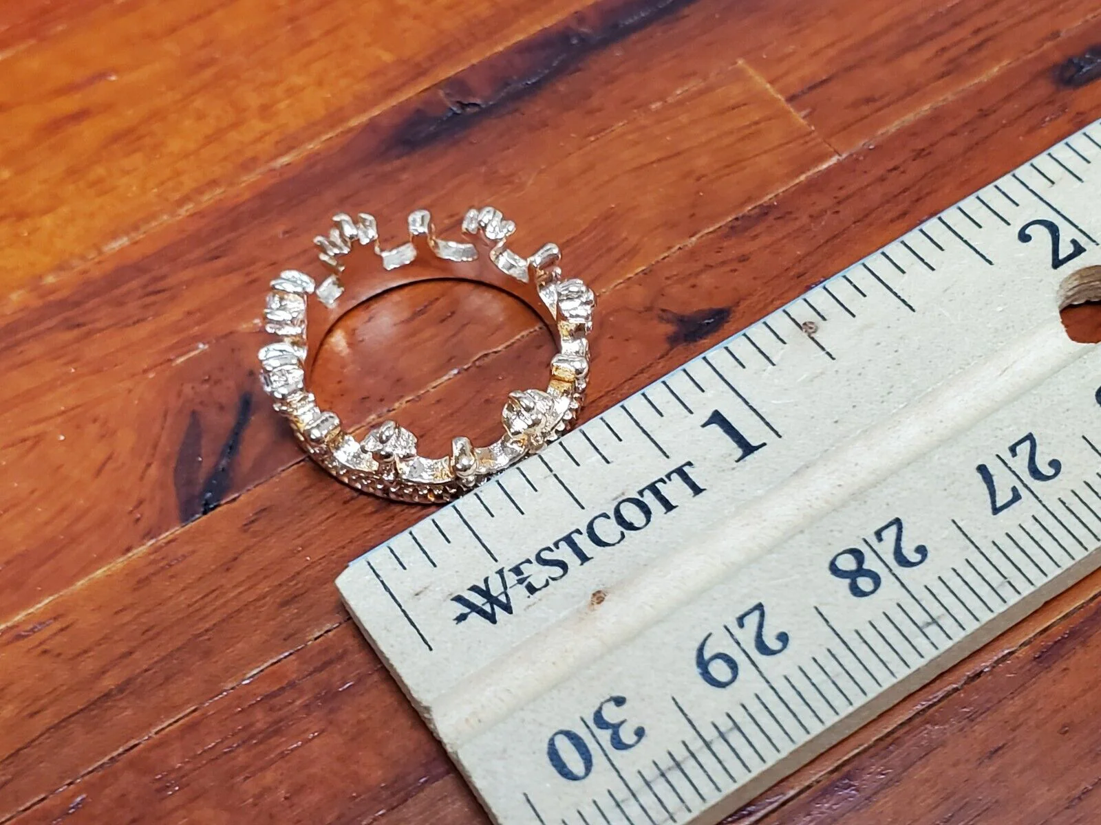 Tiny Miniature Crown Gold with Jewels Metal for Dolls Dollhouse Works with 1:12 - Image 4